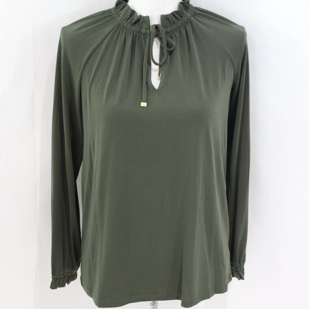 MICHAEL Michael Kors Dark‎ Green Blouse NWT